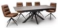 Galaxy Extending Dining Table - Brown Ceramic - 4-6 Seater - 140cm-180cm