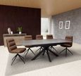 Galaxy Extending Dining Table - Brown Ceramic - 4-6 Seater - 140cm-180cm
