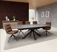 Galaxy Extending Dining Table - Brown Ceramic - 6-8 Seater - 160cm-200cm
