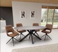 Galaxy Dining Table - Brown Ceramic - 6 Seater - 180cm - Oval