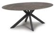 Galaxy Dining Table - Brown Ceramic - 6 Seater - 180cm - Oval
