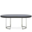 Genoa Dining Table - 6 Seater - 180cm - Oval - Grey High Gloss