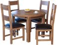 Hampshire Oak Round Extending Dining Table - 2-4 Seater - 107cm-145cm
