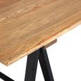 Hampstead Dining Table - 8 Seater - 200cm - Pine Wood and Metal