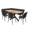 Hampton Oak Effect 6 Seater Dining Table with Spider Legs - 160cm