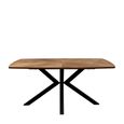 Hampton Oak Effect 6 Seater Dining Table with Spider Legs - 160cm