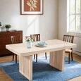 Hanover Ribbed Mango Wood 6 Seater Dining Table