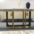 Harry Dining Table - Marble with Metal Pedestal Base - Variation Available