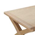 Hayley Dining Table - 6-10 Seater - 180cm-240cm - Extending - with Cross Legs - Oak