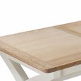 Hayley Dining Table - 6-8 Seater - 180cm-230cm - Extending - with Cross Legs - Oak and White