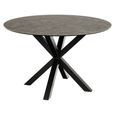 Heaven Round Dining Table - 4 Seater - 119cm - Black Ceramic - with Star Legs