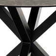 Heaven Round Dining Table - 4 Seater - 119cm - Black Ceramic - with Star Legs