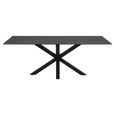 Heaven Round Dining Table - 8 Seater - 200cm - Black Ceramic - with Star Legs