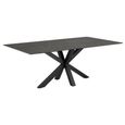 Heaven Round Dining Table - 8 Seater - 200cm - Black Ceramic - with Star Legs