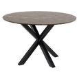 Heaven Round Dining Table - 4 Seater - 120cm - Brown Marble Effect - with Star Legs