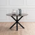 Heaven Round Dining Table - 4 Seater - 120cm - Brown Marble Effect - with Star Legs