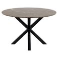Heaven Round Dining Table - 4 Seater - 120cm - Brown Marble Effect - with Star Legs