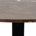 Heaven Round Dining Table - 4 Seater - 120cm - Brown Marble Effect - with Star Legs