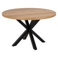 Heaven Round Dining Table - 4 Seater - 120cm - Oak - with Star Legs
