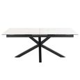 Heaven Extending Dining Table - 8-10 Seater - 200cm-240cm - White Ceramic - with Star Legs