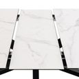 Heaven Extending Dining Table - 8-10 Seater - 200cm-240cm - White Ceramic - with Star Legs