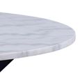 Heaven Round Dining Table - 4 Seater - 110cm - White Marble Effect - with Star Legs