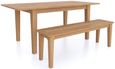 Henley Oak and Rattan 4-6 Seater Extending Dining Table - 140cm-180cm