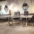 Horizon Dining Table - Marble with Chrome Pedestal Base - Variation Available