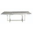 Horizon Dining Table - Marble with Chrome Pedestal Base - Variation Available
