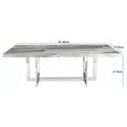 Horizon Dining Table - Marble with Chrome Pedestal Base - Variation Available