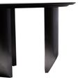 Imperia Dining Table - 4 Seater - 130cm - Round - Black Ceramic and Wood with Lazy Susan