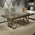 Impero Dining Table - Marble with Stainless Steel Pedestal Base - Variation Available