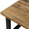 Induse Industrial Mango Wood 6 Seater Dining Table with Black Metal U Legs - 180cm