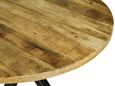 Industrial Mango Wood 2 Seater Round Dining Table with Black Star Legs
