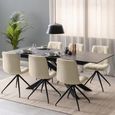 Irwine Extending Dining Table - 6-8 Seater - 168cm-210cm - Black Ceramic - with Star Legs