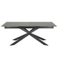 Irwine Extending Dining Table - 8-10 Seater - 200cm-240cm - Black Ceramic - with Star Legs