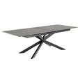 Irwine Extending Dining Table - 8-10 Seater - 200cm-240cm - Black Ceramic - with Star Legs