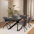 Irwine Extending Dining Table - 8-10 Seater - 200cm-240cm - Black Ceramic - with Star Legs