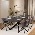 Irwine Extending Dining Table - 8-10 Seater - 200cm-240cm - Black Ceramic - with Star Legs