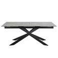 Irwine Extending Dining Table - 8-10 Seater - 200cm-240cm - Grey Ceramic - with Star Legs