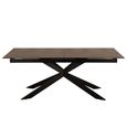 Irwine Extending Dining Table - 8-10 Seater - 200cm-240cm - Rusty Brown Ceramic - with Star Legs