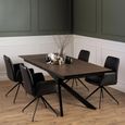 Irwine Extending Dining Table - 8-10 Seater - 200cm-240cm - Rusty Brown Ceramic - with Star Legs