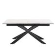 Irwine Extending Dining Table - 6-8 Seater - 168cm-210cm - White Ceramic - with Star Legs