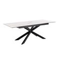 Irwine Extending Dining Table - 6-8 Seater - 168cm-210cm - White Ceramic - with Star Legs