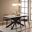 Irwine Extending Dining Table - 6-8 Seater - 168cm-210cm - White Ceramic - with Star Legs