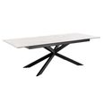 Irwine Extending Dining Table - 8-10 Seater - 200cm-240cm - White Ceramic - with Star Legs