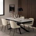 Irwine Extending Dining Table - 8-10 Seater - 200cm-240cm - White Ceramic - with Star Legs