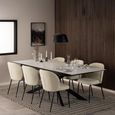 Irwine Extending Dining Table - 8-10 Seater - 200cm-240cm - White Ceramic - with Star Legs
