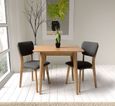 Jenson Oak Dining Table - Square - 2 Seater - 80cm