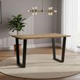 Jersey Dining Table - Industrial Style - 4 Seater - 140cm - Oak